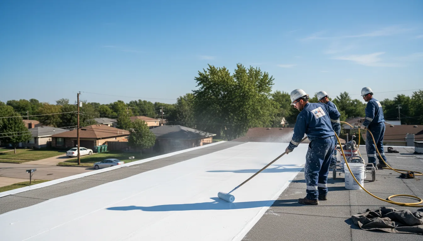 Commercial roof coating in Elmer, LA near me